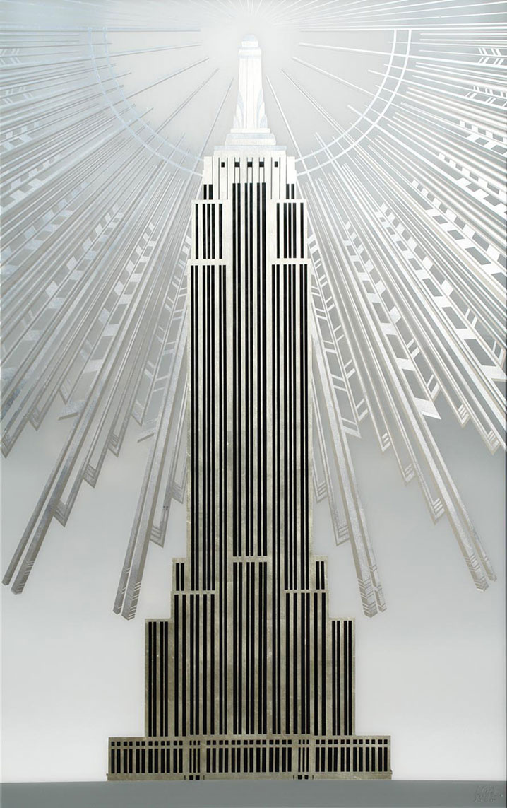 Hinterglasmalerei Bild „Empire State Building“